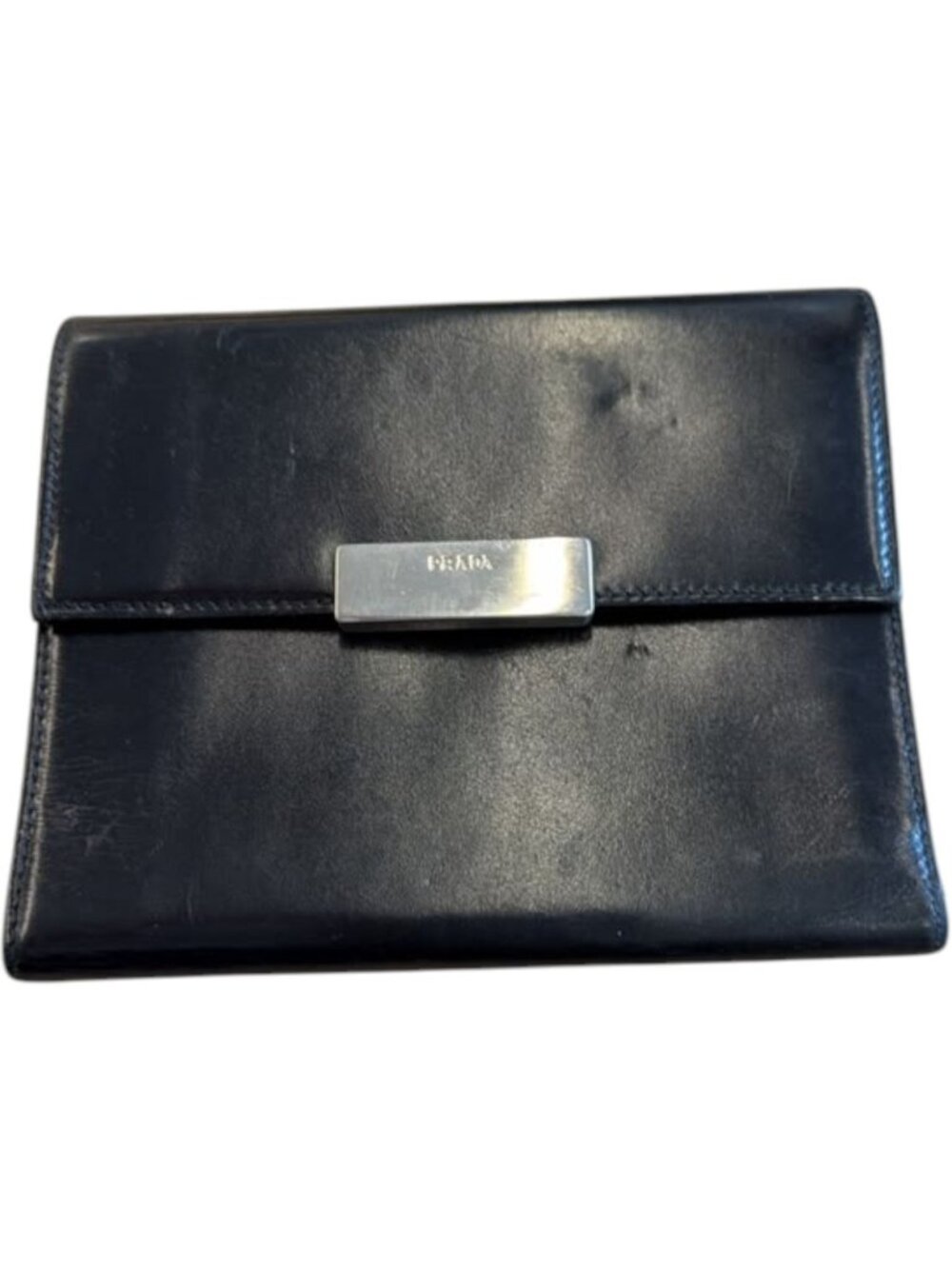 701153CR C1 Prada Wallet Black Leather